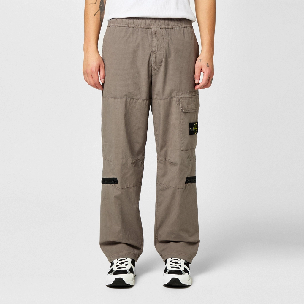 Stone Island Ripstop Cargo Trousers - Tortora V0092